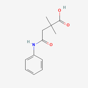 molecular formula C12H15NO3 B15483669 4-Anilino-2,2-dimethyl-4-oxobutanoic acid CAS No. 13033-44-8