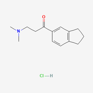 1-Propanone, 1-(2,3-dihydro-1H-inden-5-yl)-3-(dimethylamino)-, hydrochloride