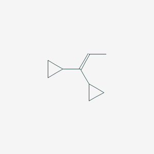 molecular formula C9H14 B15483762 1,1'-(Prop-1-ene-1,1-diyl)dicyclopropane CAS No. 18738-69-7