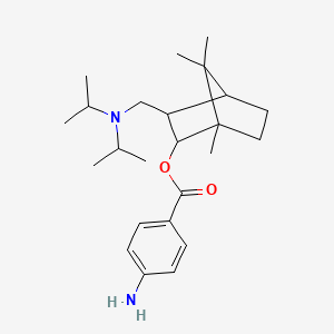 [2-[[Di(propan-2-yl)amino]methyl]-4,7,7-trimethyl-3-bicyclo[2.2.1]heptanyl] 4-aminobenzoate