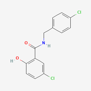 5-Chloro-N-[(4-chlorophenyl)methyl]-2-hydroxybenzamide