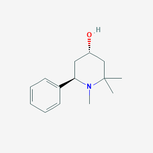 molecular formula C14H21NO B15484041 (4S,6R)-1,2,2-trimethyl-6-phenylpiperidin-4-ol CAS No. 24578-00-5