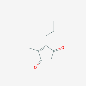 molecular formula C9H10O2 B15484044 4-Methyl-5-prop-2-enylcyclopent-4-ene-1,3-dione CAS No. 22499-95-2