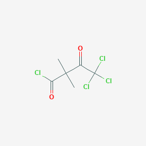 molecular formula C6H6Cl4O2 B15484064 4,4,4-Trichloro-2,2-dimethyl-3-oxobutanoyl chloride CAS No. 17953-83-2