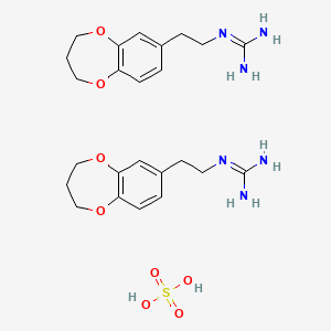 molecular formula C24H36N6O8S B15484072 2-[2-(3,4-dihydro-2H-1,5-benzodioxepin-7-yl)ethyl]guanidine;sulfuric acid CAS No. 23474-69-3