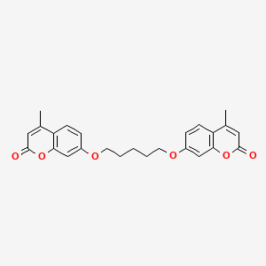 4-Methyl-7-[5-(4-methyl-2-oxo-chromen-7-yl)oxypentoxy]chromen-2-one