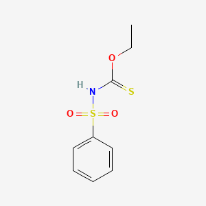 molecular formula C9H11NO3S2 B15484100 O-Ethyl (benzenesulfonyl)carbamothioate CAS No. 14627-83-9