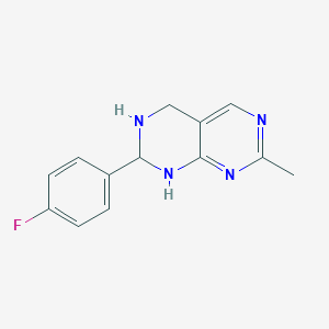 molecular formula C13H13FN4 B15484120 2-(4-Fluorophenyl)-7-methyl-1,2,3,4-tetrahydropyrimido[4,5-d]pyrimidine CAS No. 20352-41-4