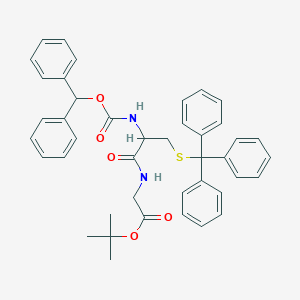 molecular formula C42H42N2O5S B15484127 Tert-butyl n-[(diphenylmethoxy)carbonyl]-s-tritylcysteinylglycinate CAS No. 13342-45-5