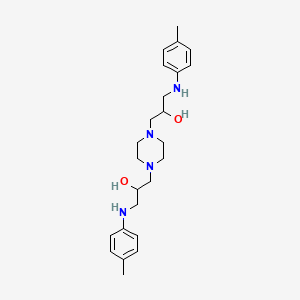 molecular formula C24H36N4O2 B15484390 1,1'-Piperazine-1,4-diylbis{3-[(4-methylphenyl)amino]propan-2-ol} CAS No. 14585-44-5