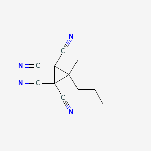 molecular formula C13H14N4 B15484497 3-Butyl-3-ethylcyclopropane-1,1,2,2-tetracarbonitrile CAS No. 10432-34-5