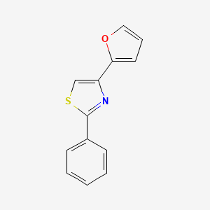 molecular formula C13H9NOS B15484508 4-(Furan-2-yl)-2-phenyl-1,3-thiazole CAS No. 21036-63-5