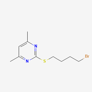 2-[(4-Bromobutyl)sulfanyl]-4,6-dimethylpyrimidine