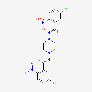 N,N'-(Piperazine-1,4-diyl)bis[1-(5-chloro-2-nitrophenyl)methanimine]