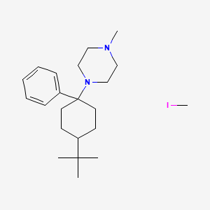 Piperazinium, 4-(4-tert-butyl-1-phenylcyclohexyl)-1,1-dimethyl-, iodide