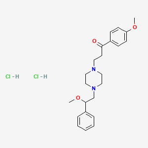 4'-Methoxy-3-(4-(beta-methoxyphenethyl)-1-piperazinyl)propiophenone dihydrochloride