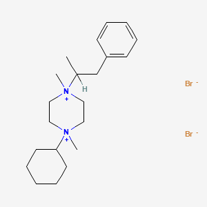 1-Cyclohexyl-1,4-dimethyl-4-(alpha-methylphenethyl)piperazinium dibromide