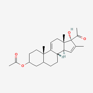 17-Hydroxy-16-methyl-20-oxopregna-9(11),15-dien-3-yl acetate