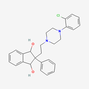 1,3-Indandiol, 2-(2-(4-(o-chlorophenyl)-1-piperazinyl)ethyl)-2-phenyl-