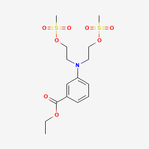 Ethyl 3-(bis{2-[(methanesulfonyl)oxy]ethyl}amino)benzoate