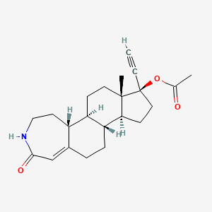 3-Aza-17-alpha-ethynyl-17-beta-acetoxy-19-nor-A-homoandrost-4a-en-4-one