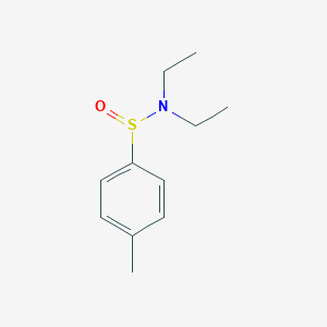 molecular formula C11H17NOS B15485661 Benzenesulfinamide, N,N-diethyl-4-methyl- CAS No. 21179-27-1