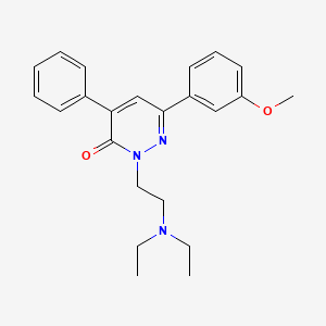 3(2H)-Pyridazinone, 2-(2-(diethylamino)ethyl)-6-(m-methoxyphenyl)-4-phenyl-