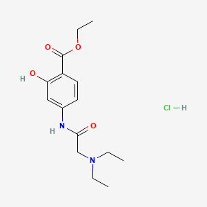 Salicylic acid, 4-(2-(diethylamino)acetamido)-, ethyl ester, hydrochloride