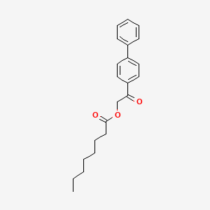 molecular formula C22H26O3 B15486227 2-[1,1'-Biphenyl]-4-yl-2-oxoethyl octanoate CAS No. 6942-70-7