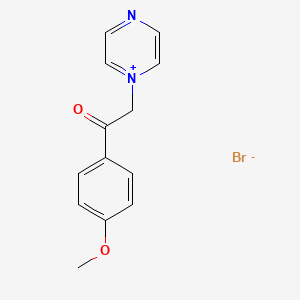 1-[2-(4-Methoxyphenyl)-2-oxoethyl]pyrazin-1-ium bromide