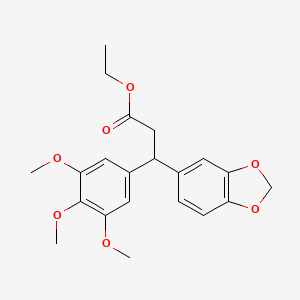 Ethyl 3-(1,3-benzodioxol-5-yl)-3-(3,4,5-trimethoxyphenyl)propanoate