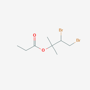 (3,4-Dibromo-2-methylbutan-2-yl) propanoate