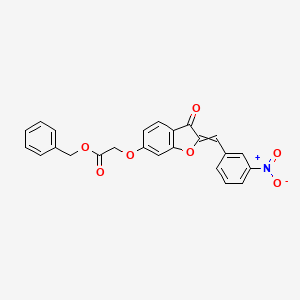 Benzyl 2-[2-[(3-nitrophenyl)methylidene]-3-oxo-benzofuran-6-yl]oxyacetate