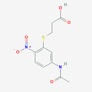 3-[(5-Acetamido-2-nitrophenyl)sulfanyl]propanoic acid