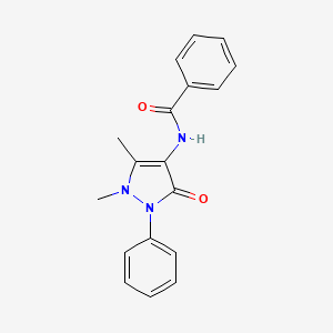 1-Phenyl-2,3-dimethyl-4-benzoylamino-5-pyrazolone