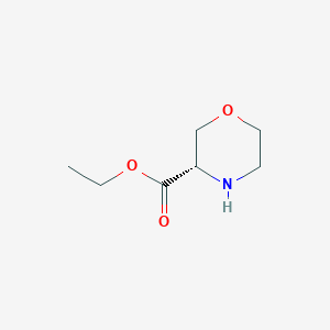 B154873 ethyl (3S)-morpholine-3-carboxylate CAS No. 132946-21-5