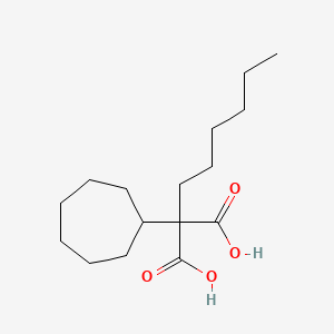 B15487331 Cycloheptyl(hexyl)propanedioic acid CAS No. 5452-89-1