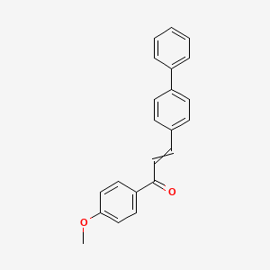 molecular formula C22H18O2 B15487386 2-Propen-1-one, 3-[1,1'-biphenyl]-4-yl-1-(4-methoxyphenyl)- CAS No. 6552-69-8