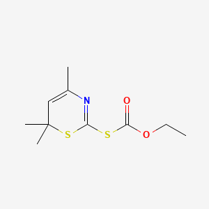 O-Ethyl S-(4,6,6-trimethyl-6H-1,3-thiazin-2-yl) thiocarbonate