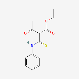 Butanoic acid, 3-oxo-2-[(phenylamino)thioxomethyl]-, ethyl ester