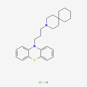 molecular formula C25H33ClN2S B15487834 Phenothiazine, 10-(3-(3-azaspiro(5.5)undec-3-yl)propyl)-, hydrochloride CAS No. 6532-95-2