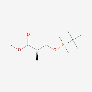 molecular formula C11H24O3Si B015488 (2R)-Methyl 3-{[tert-butyldimethylsilyl)oxy]}-2-methylpropionate CAS No. 105859-44-7