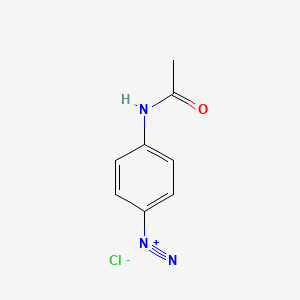 molecular formula C8H8ClN3O B15488114 Benzenediazonium, 4-(acetylamino)-, chloride CAS No. 10555-88-1