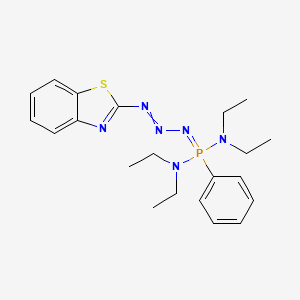 1-[3-(1,3-Benzothiazol-2-yl)triaz-2-en-1-ylidene]-N,N,N',N'-tetraethyl-1-phenyl-lambda~5~-phosphanediamine