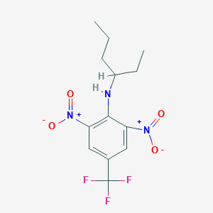 molecular formula C13H16F3N3O4 B15488509 N-(Hexan-3-yl)-2,6-dinitro-4-(trifluoromethyl)aniline CAS No. 5973-60-4