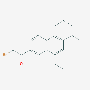 2-Bromo-1-(10-ethyl-8-methyl-5,6,7,8-tetrahydrophenanthren-2-yl)ethanone