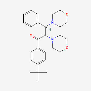 1-(4-Tert-butylphenyl)-2,3-dimorpholin-4-yl-3-phenylpropan-1-one