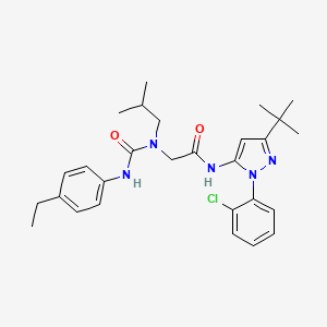 N-[3-tert-Butyl-1-(2-chlorophenyl)-1H-pyrazol-5-yl]-N~2~-[(4-ethylphenyl)carbamoyl]-N~2~-(2-methylpropyl)glycinamide