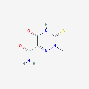 2-Methyl-5-oxo-3-sulfanylidene-2,3,4,5-tetrahydro-1,2,4-triazine-6-carboxamide