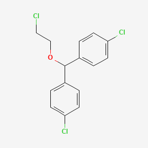 molecular formula C15H13Cl3O B15488806 1-Chloro-4-[2-chloroethoxy-(4-chlorophenyl)methyl]benzene CAS No. 5409-90-5